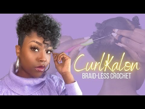 How to do a Braid-less Crochet Tapered Cut with Relax sides| Curlkalon Curls