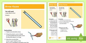 Straw Kazoo Craft Instructions