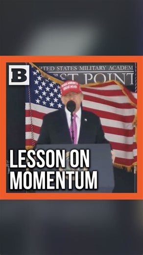 President Trump told the United States Military Academy at West Point on Saturday a tragic story about a real estate businessman who suffered greatly because he lost his momentum, stressing to the graduating class just how important momentum is. | Breitbart