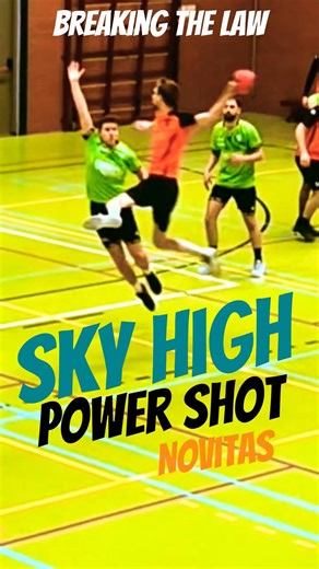 Breaking the Law 💥 Sky-High Power Shot #handball #shorts