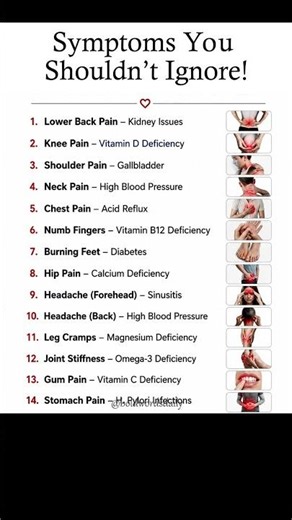 14 symptoms you shouldn't ignore! Hidden health and vitamin deficiencies explained! 🩺📊
