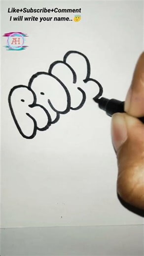 #rakshith #bubbleart #art #nameart