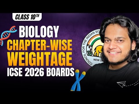 ICSE Class 10 Biology Chapter-wise weightage | ICSE 2026 Biology Important Chapters and Topics