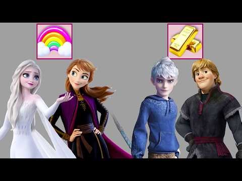 Epic Glow Up! Rainbow vs Gold Transformation 🌈✨ | Elsa, Anna, Jack Frost & Kristoff