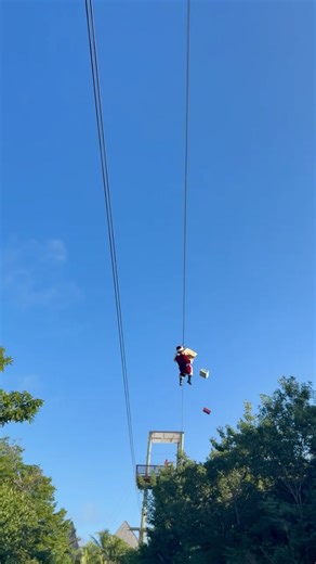 Visit Grand Bahama Island on Instagram: "SLEIGHS OUT, ZIP LINES IN 🎄🦌🛷 • This Christmas Eve, GBI Ambassador Lynden (oops, we meant Santa 🎅🏾) decided the sleigh could use a break. With his trusty (and mischievous) elves Alex and Zhaneo in tow, he touched down on Grand Bahama Island today for some Christmas preparations at Pirate’s Cove Water & Adventure Park (@piratescovezipline242) 🤭 Instead of reindeer, Santa took to the skies on the 50ft zip line, revved up jet skis, cruised the new Dune