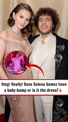 Omg! Really! Does Selena Gomez have a baby bump or is it the dress?💃 #selenagomez