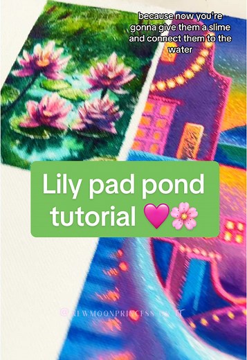 Lily Pad Pond Drawing Tutorial: Spring Scenery Ideas