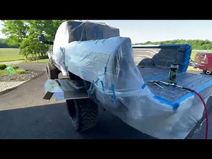 Bullyliner Review of product on a flat bed truck. DIY Job.