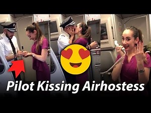 Pilot Proposed To Air Hostess On Flight | The Most Romantic Proposal Ever | Hot Kissing