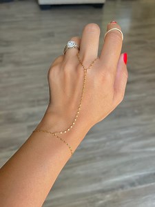 Diamond Cut Hand Chain | 18k Gold Hand Chain Bracelet | Dainty Hand Chain | Finger Chain Bracelet | Minimalist Hand Chain | Waterproof - Etsy