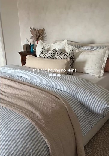 Cozy Striped Cotton Bedding for Spring Refresh