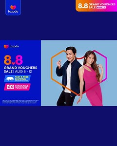 409 reactions · 6 comments | Lazada 8.8 Grand Vouchers Sale this August 8-12! Collect and stack up to 6x vouchers for bigger discounts including Fast & Free Shipping vouchers. Enjoy ₱99 & below deal with Money Back Guarantee. Add to Cart, Add to Life na this 8.8 Grand Vouchers Sale. | Lazada | Facebook