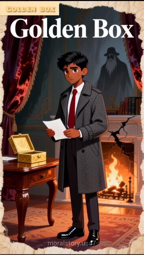 The Golden Box Riddle: Can YOU Solve This? 🕵️‍♂️ #mystery #animatedstory #goldenbox #braintest