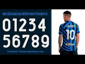 Tipografia Inter Milan local 2024 Inter Milan Home Font 2024 Fonte Inter Milan Home