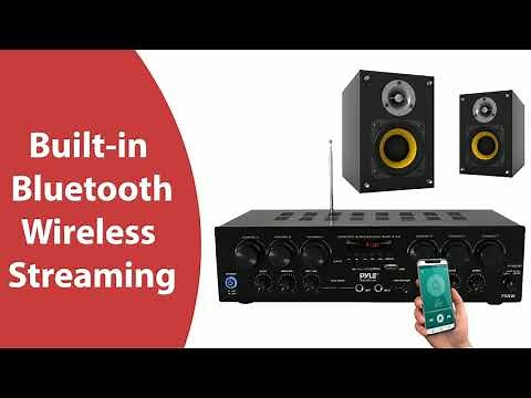 Wireless Bluetooth Karaoke-6 Channel 750 Watt Home Audio Sound Power Stereo Receiver - PTA62BT