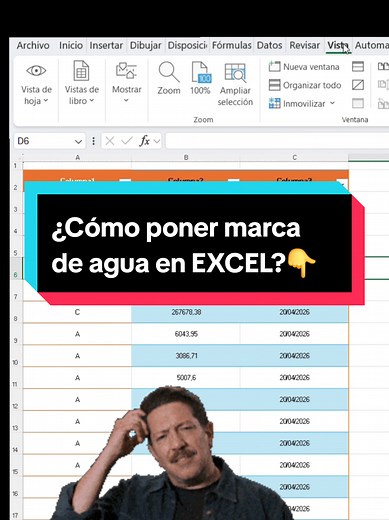 Cómo poner marca de agua en Excel
