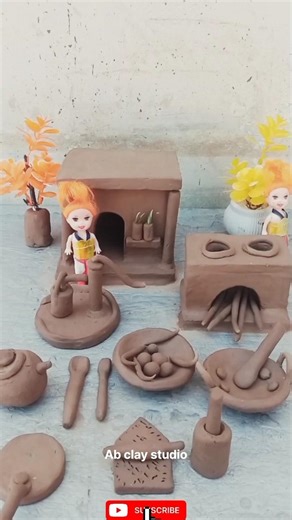 Diy how to make polymer clay miniature kitchen set 🍴|handmade miniature kitchen set|#kitchenset#diy