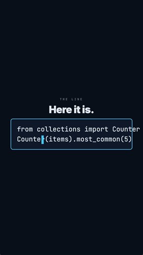 Counter().most_common() python #pythontips #collections #counter #heera_ai #shorts #coding #programm