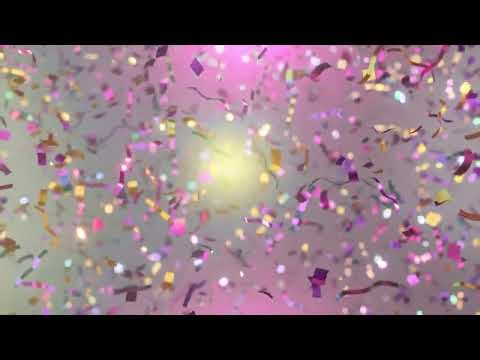 1 Hour Aesthetic Confetti Background | Pink and Gold Confetti Background | Confetti Video Overlay