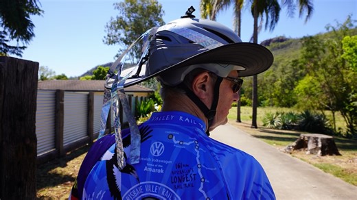 'Why didn’t we think of it?' Queensland cyclists trial bird deterrent tape to ward off magpies