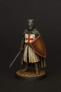 Medieval Knight Templar STL File – 3D Printable Crusader Miniature | Medieval Warrior Figurine for Painting & Display | Tabletop RPG Model - Etsy