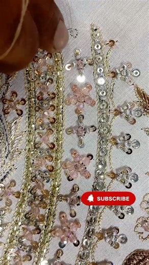 pearl & crystal work/easy for beginners#shorts