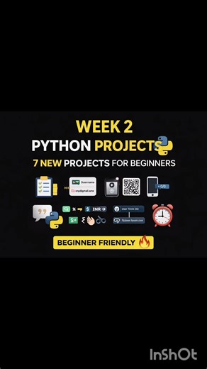 Python Mini Projects Week 3 | Beginner to Intermediate #shorts