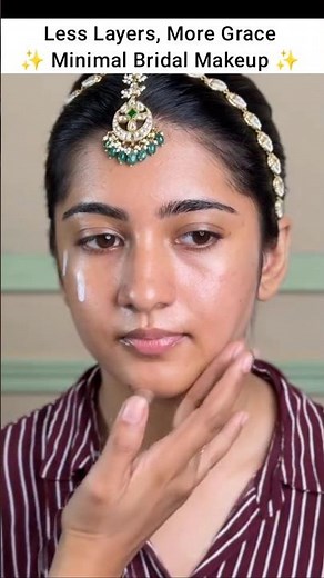 By- thewhimsicalbrushe | minimal bridal makeup tutorial with products #shorts #makeuptutorial #bride