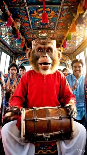 🐒 Ustad Gade Rok! meena Shalwar Wich Hangi Baithen 😂 #MonkeyFun #FunnyMonkey #BandarComedy #HassiMazak #ViralTikTok