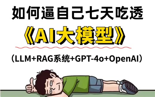 2025吃透AI大模型全套教程，（LLM+RAG系统+GPT-4o+OpenAI）逼自己7天学完，编程技术猛涨！学不会我退出IT圈！！！
