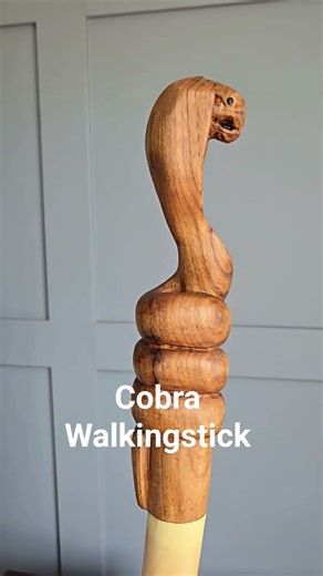 carved walkingstick #woodworking #carving #walkingstick #stickmaking