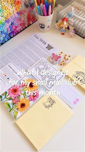 What I create for my Snail Mail Club! #snailmail #happymail #stickerart