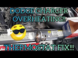 DODGE CHARGER OVERHEATING!! FIXED IT!! How To Change Your Cars Thermostat!!