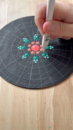 Sea Coral 🪸Easy Mandala Tutorial #mandala #art #shorts #easydrawing #easypainting