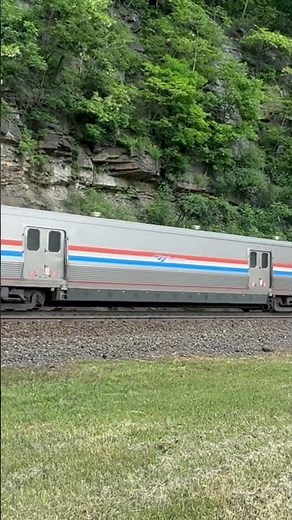 Amtrak train, Horseshoe Curve in Altoona, PA