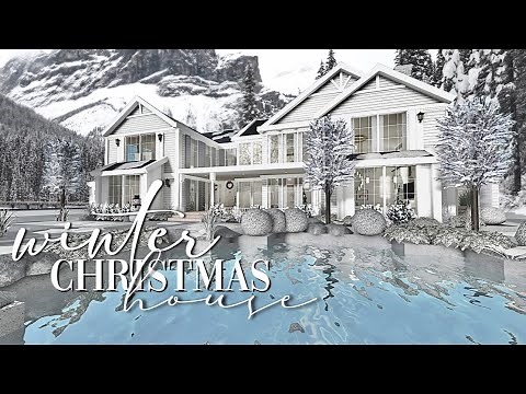 Bloxburg | Large Winter Christmas Family House | No Large Plot | Realistic House Build