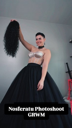Kit on Instagram: "get ready with me for my Nosferatu photoshoot!! #nosferatu #gothic #victorian #bloomers #dress"