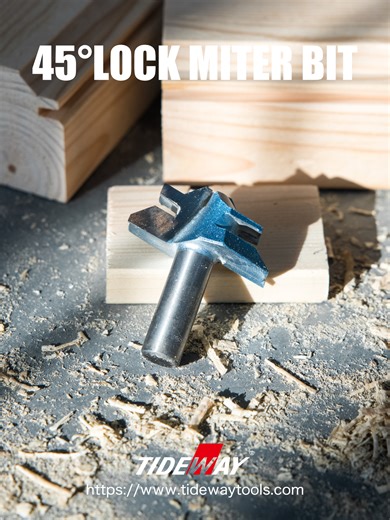 Perfect mortise and tenon! How do we suppose to do that? Use TIDEWAY--45° Lock Miter Bit!#woodworking #cuttingasmr #cuttingtools #woodworkingtools #milling #routerbits #precisionmachining #factory #woodworker