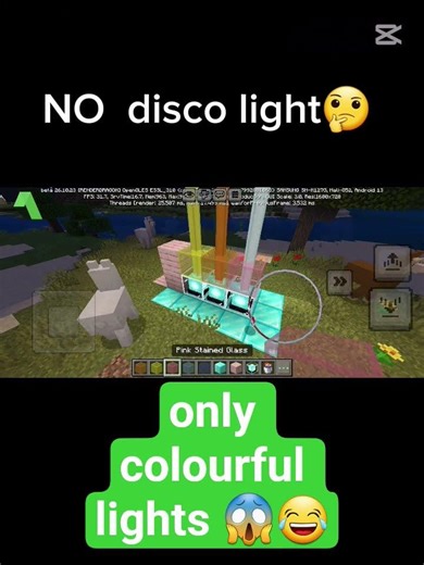 no Disco light only colourful light #minecraft 🍁