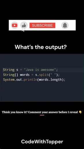 🚨 Java interview question part-3 Time What will be the output? #Java #CodingQuiz #Shorts