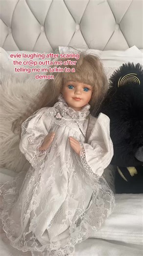 she scares me sometimes 😭😭#haunted #haunteddolls #porcelaindolls #demon #prank