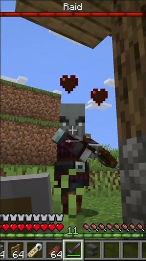 HOW TO STOP A RAID FROM PROGRESSING IN MINECRAFT #shorts #minecraft #gaming