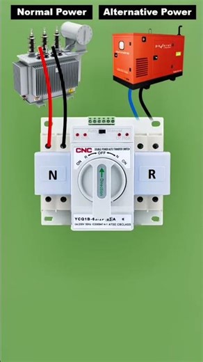Single Phase Auto Changeover Switch Connection