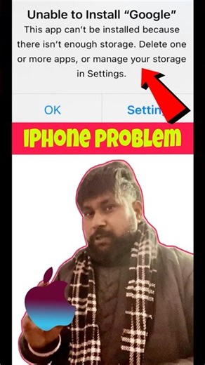 😂Unable to Install "Google" This app can't be installed because there isn't enough storage. 