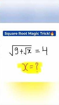 Solve Square Root Questions in 5 Seconds! 🚀