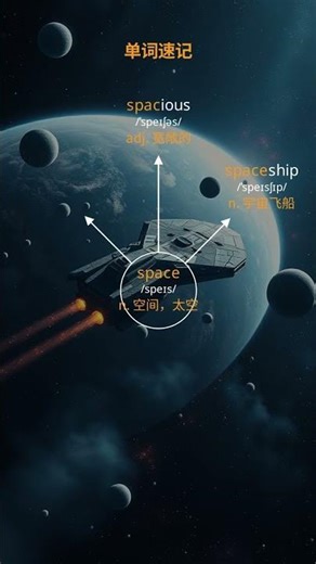 单词速记 space 空间，太空 #单词速记