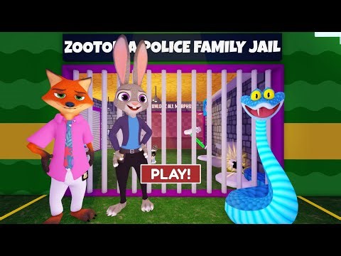 ZOOTOPIA POLICE FAMILY PRISON RUN ESCAPE! (OBBY) ROBLOX