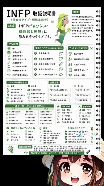 #mbti #INFP #仲介者 #性格分析 #mbti取扱説明書