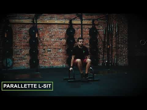 Parallette L-sit with Knee Bend