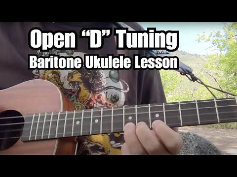 "OPEN D TUNING" w/ TABS How to Improvise BARITONE UKULELE LESSON
